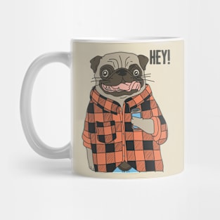 cute pug hey Mug